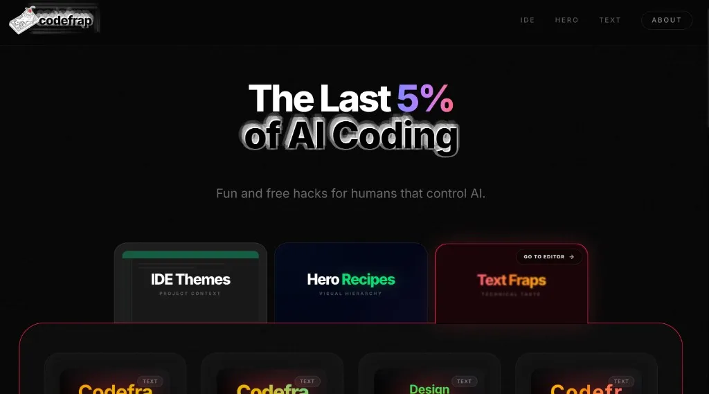 Codefrap: Perfecting the Last 5% of AI Coding